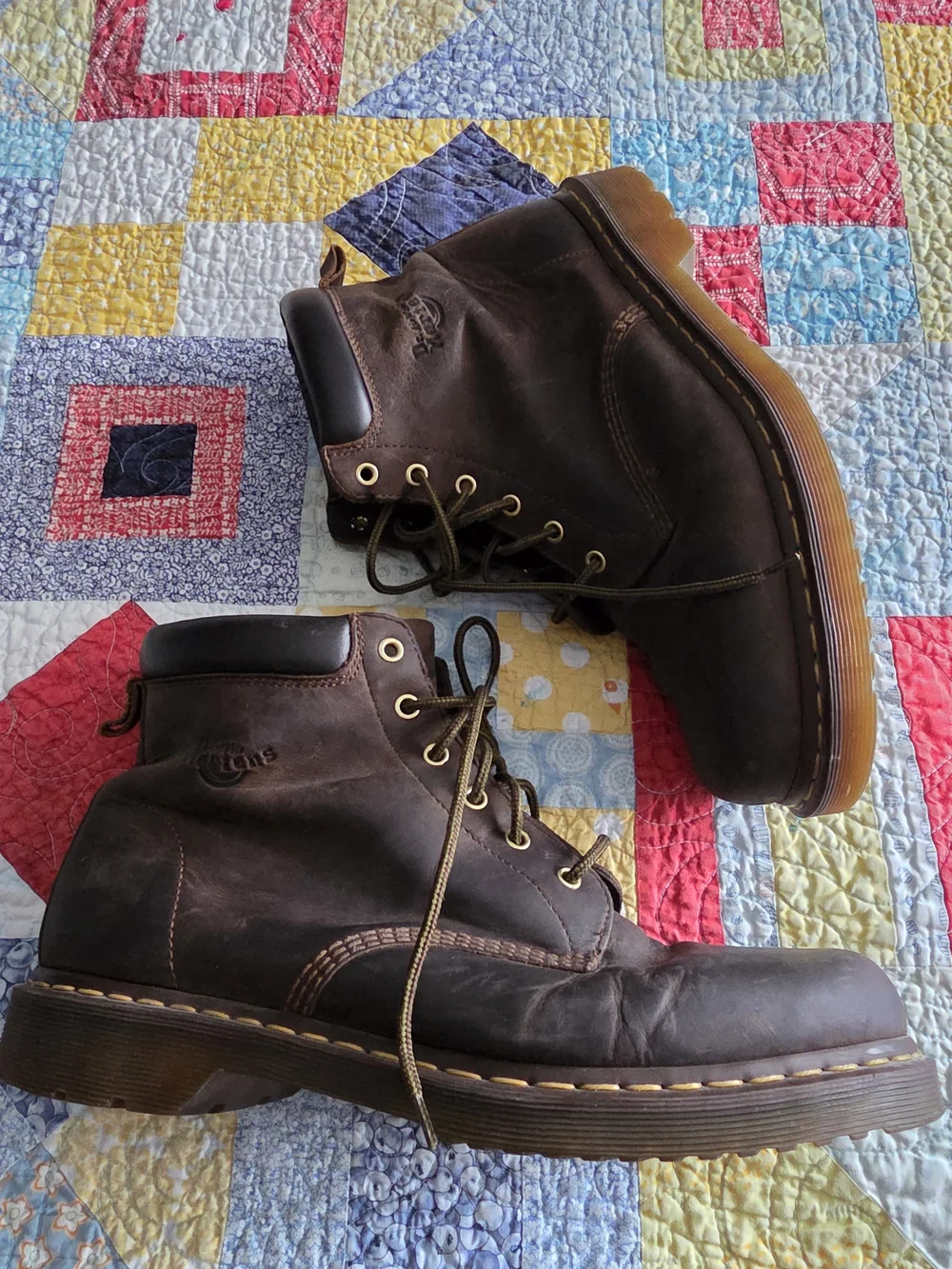 Dr. Martens Dark Brown Leather Lace-Up Work Boots